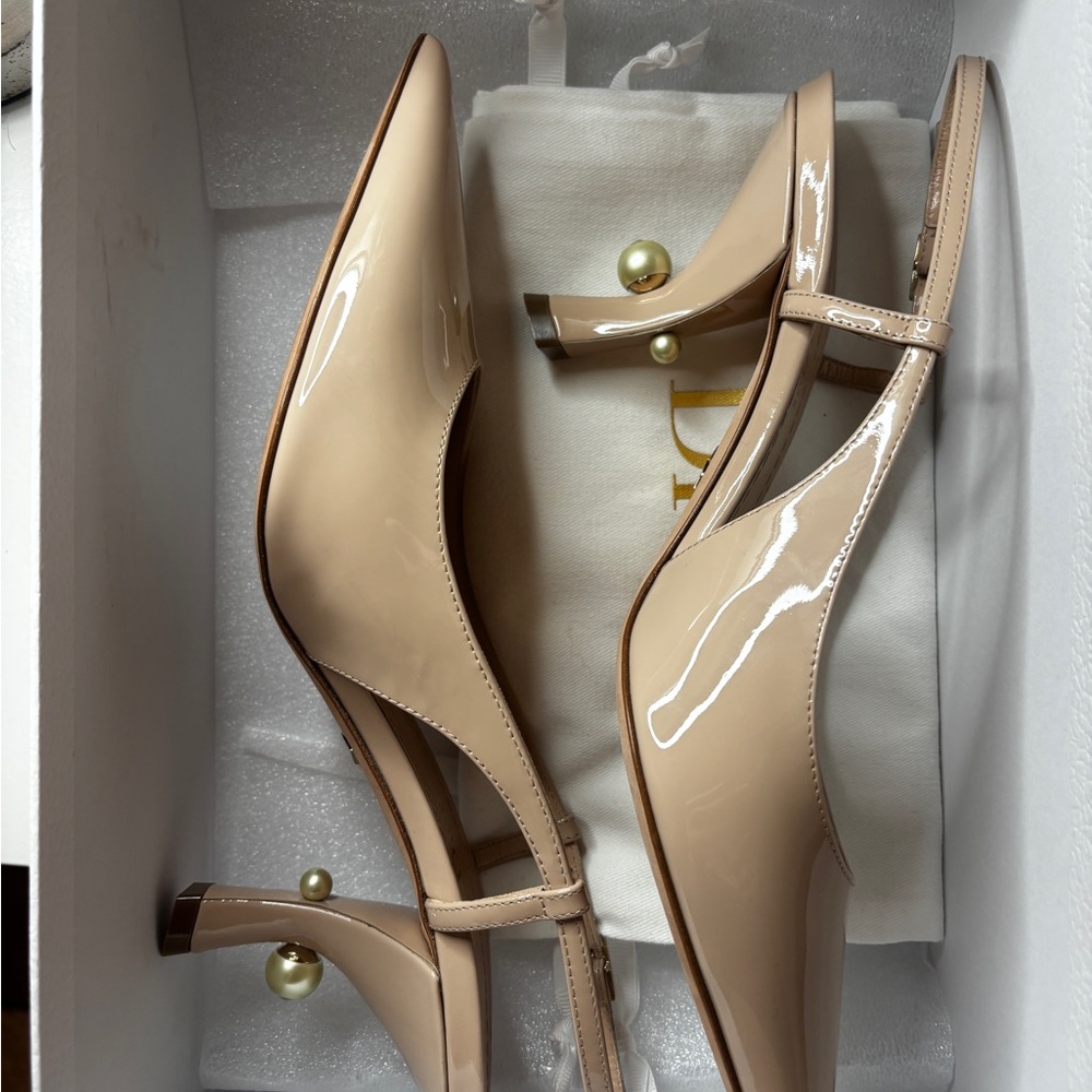 Dior Women's Nude Slingback Heels - Picture 4 of 7